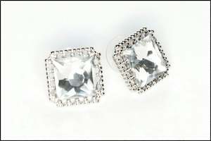 Earrings: Large CZ Stud Earrings