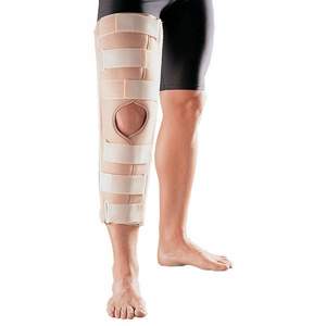 Knee Immobilisers: OPP4030 KNEE IMMOBILIZER 20" WITH FOAM PADDING AND ALUMINIUM POSTERIOR STAYS