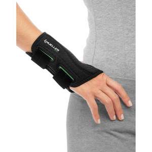 Wrist Stabilisers Moderate: MUE8627 BREATHABLE GREEN FITTED WRIST BRACE WITH PALMAR SPLINT