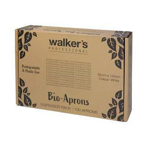 WALKER'S PLASTIC-FREE BIO-APRONS WHITE (BOX 100) DISPENSER PACK