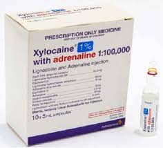 Anaesthetics: XYLOCAINE 1% WITH ADRENALINE 5ML AMPOULES BOX10