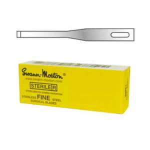 Surgical Blades: SWANN MORTON SIZE 61 & 62 SMALL BEAVER CHISEL FINE BOX 25