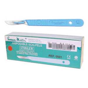 Surgical Blades: SWANN MORTON DISPOSABLE SINGLE USE HANDLE & BLADE