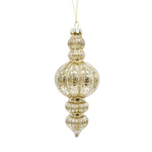 Gold Glass Drop Ornament White Sands Interiors