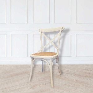 Cross Back Chair – Antique White White Sands Interiors