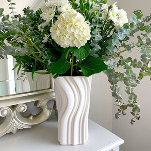 Products: Ceramic Wave Vase White Sands Interiors
