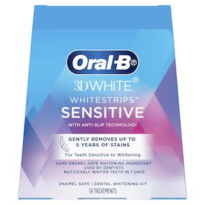 Oral Care: Oral B 3d White Tooth Whitening Whitestrips Sensitive 14 Treatments