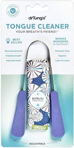 Oral Care: Dr Tungs Stainless Steel Tongue Cleaner (ASSORETED COLORS)