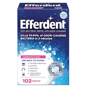 Efferdent Denture Cleanser Tablets Complete Clean 102 Tablets