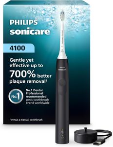 Oral Care: Philips Sonicare 4100 Series Sonic Electric Toothbrush Black