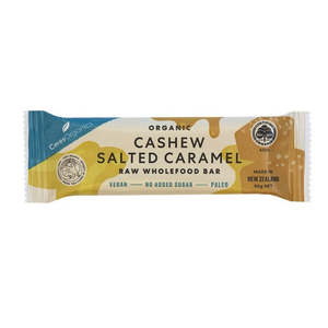 Pantry Staples: Cashew Salted Caramel Raw Wholefood Bar 50g SHORT DATED