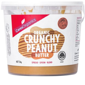 Cans Jars: Organic Peanut Butter Crunchy 2kg