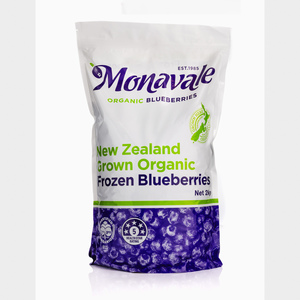 Products: Monavale Organic Blueberries Frozen – 2kg NZ Grown