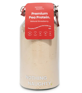 Products: Nothing Naughty Pea Protein Powder Strawberry 500g - Whole Heart
