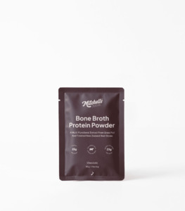 Products: Mitchell’s Chocolate Bone Broth Protein Powder 30g – Rich Chocolate Flavour in a Convenient Single Serve