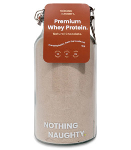 Nothing Naughty Whey Protein Chocolate 1kg Jar - Whole Heart