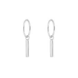 Earrings: Mini Musing - Fine Line Silver