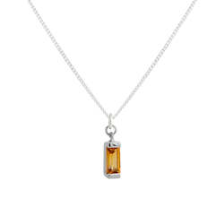 Necklaces: Citrine Necklace Silver