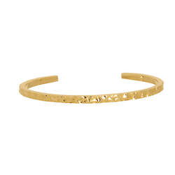 Bracelets: Solaris REMIX Hammered Cuff - Gold