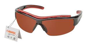 Eye Protection: ELVEX IMPACT Safety sunglasses Semi frame/blue blocker