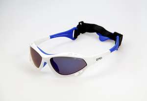 Safety Sunglasses: MISTRAL Sports Crystal Black frame, Polarized Grey lens