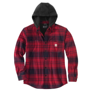 Carhartt Outerwear: Carhartt Relaxed Fit Fleece lined hooded shirt-jac  (TJ5621)