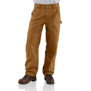 Carhartt Pants And Shorts: Carhartt WASHED DUCK DOUBLE FRONT Work Dungaree