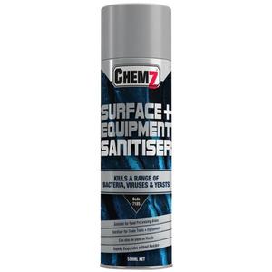 Sanitiser: Chemz Surface & Equipment Sanitiser 500ml Aerosol (5-Pack)