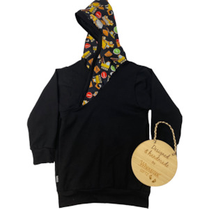 Hoodies: Hoodie - Black STOP/GO Construction