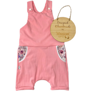 Sale End Of Line Items: Romper - Pink with Zee floral or fox