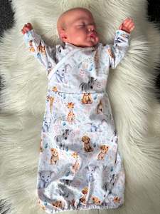 Sleep Gowns: Sleep Gown - NEW baby safari animals