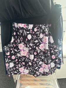Womans Comfee Pants: Womans Comfee Skirts - pink/purple FLORAL