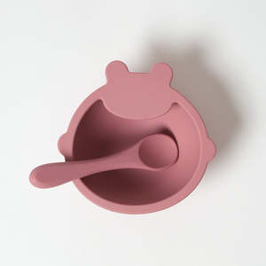 Baby Gift Basket Extras: Babu Silicone Bowl & Spoon Set