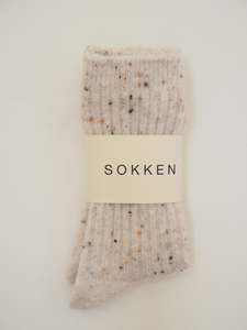 Face Masks: S O K K E N Cabin Socks - Oat
