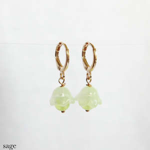 Sunflower earrings-sage