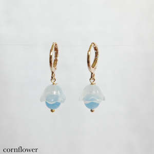 Sale: Sunflower earrings-cornflower