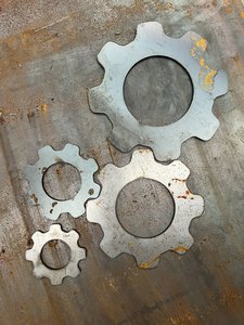 Products: Corten Steel Cogs - Art and Craft Pieces - Wilatt
