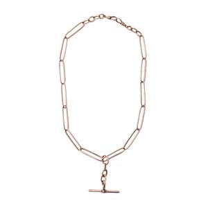 Sold Archive: Handmade Paperclip Link Albert Fob Necklace