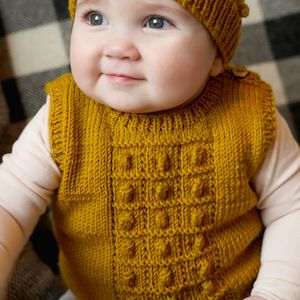 Avis Vest and Hat Knitting Pattern - 8Ply (BC125)