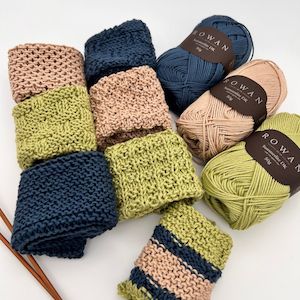 Dishcloths: Cotton Dishcloths Knit Kit