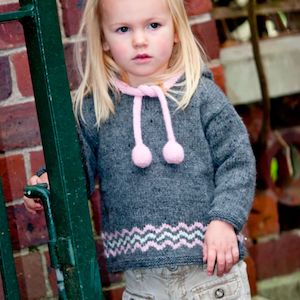 Kids: Candyfloss Hoodie Knitting Pattern - 8PLY (LF08)