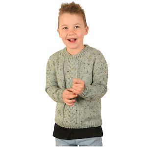 Kids: Cable Sweater Knitting Pattern (AP1219)