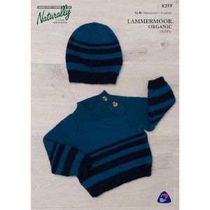 Raglan Sweater & Hat Knitting Pattern (K399)