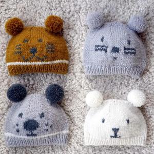 Lisafdesign: Farmyard Friends Hats Knitting Pattern (BC140)