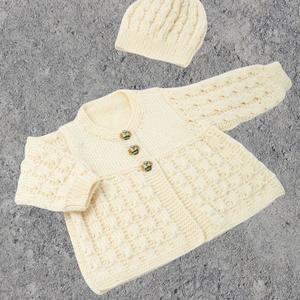 Textured Baby Jacket & Hat Knitting Kit