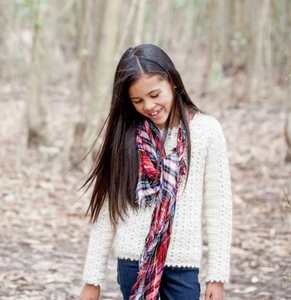 Crochet Patterns: Girl's Pullover Crochet Pattern (AE - 10004)
