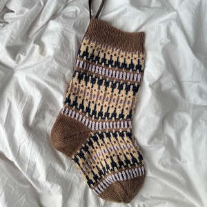 Petite Knits: Celeste Christmas Stocking Knitting Pattern - PetiteKnit