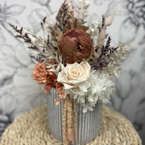 Amelia Dried Flowers in Concrete Pot
