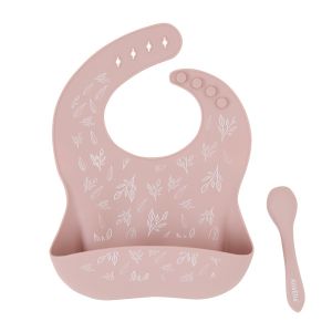 New Baby: All4Ella Silicone Bib - Dusty Pink