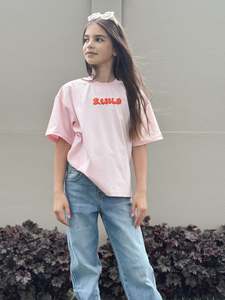 Tops: Solara Boxy Fit Tee - Bubblegum Pink